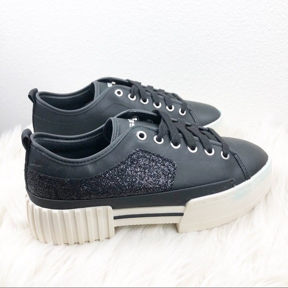 Diesel Shoes - Women’s Diesel S-Merley Black Platform Shoes 6.5